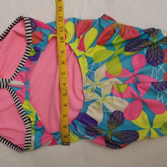 Swimsuit colorful flowered one piece - Picture 10 of 14